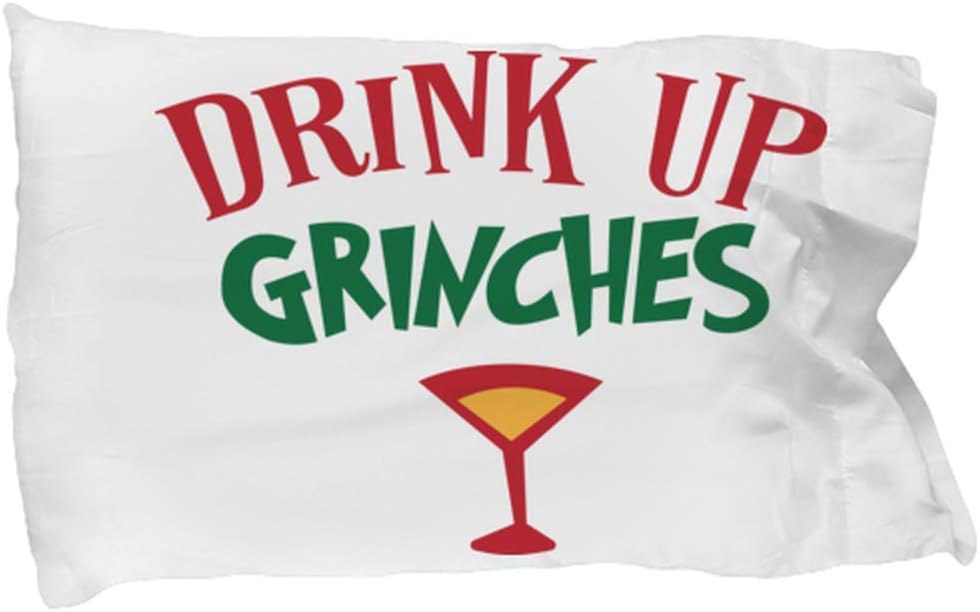 Drink Up Grinches Pillow Case Kitchen & Dining