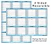 SwiftGlimpse Large 24' x 36' Erasable Laminated 2018 Wall Calendar Poster, 2-Sided Horizontal/Vertical Reversible, 12 Month Yearly Annual Planner w/ FREE WET ERASE MARKER