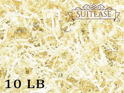 10 lb Crinkle Cut Paper Shreds Eco-Spring Fill, Filler for Packing Gift Baskets and Boxes. Box of 10 LB French Vanilla - Good Value Natural Paper Shred Filler