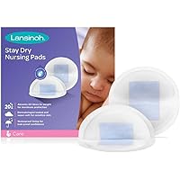 Lansinoh Stay Dry Disposable Nursing Pads, Ultra Thin with Full Coverage, Soft and Super Absorbent Breast Pads, Breastfeeding