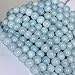 MJDCB Natural Round Aquamarine Gemstone Spacer Loose Beads Spacer Beads for DIY Jewelry Making Strand 15