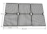 BBQ Funland GI4103 Gloss Porcelain Coated Cast Iron Cooking Grid Replacement For Select Brinkmann And Charmglow Gas Grill Models, Set Of 3