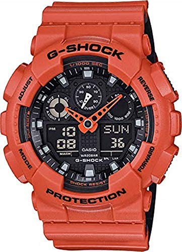 Casio G-Shock GA-100 Military Series Watches - Orange/One Size