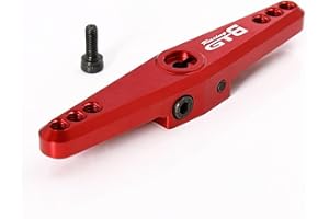 GTBRacing CNC Aluminum Dual Side 15T Steering Servo Arm for 1/5 RC Car Losi DBXL-E 2.0 Upgrade Part (Red)