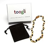 Baltic Amber Teething Necklace by Toogli - Soothing Natural Pain Relief for Your Baby - FREE Teething Survival Guide Bonus Ebook - Certificate of Authenticity - No Hassle 100%