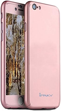 iPhone6 Plus/6s Plus Case,By Jabit Ipaky All-around Protective Case [Thin Fit] [Anti-Scratch] Dual Layer Hard Cover With Tempered Glass Screen Protector Protective Cover[Rose Gold]