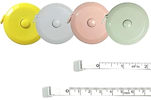 4 Pack Body Tape Measure 60 Inch/ 150cm, Retractable Sewing Measuring Tape for Body Tailor Craft Cloth, Double Scale Soft Mea