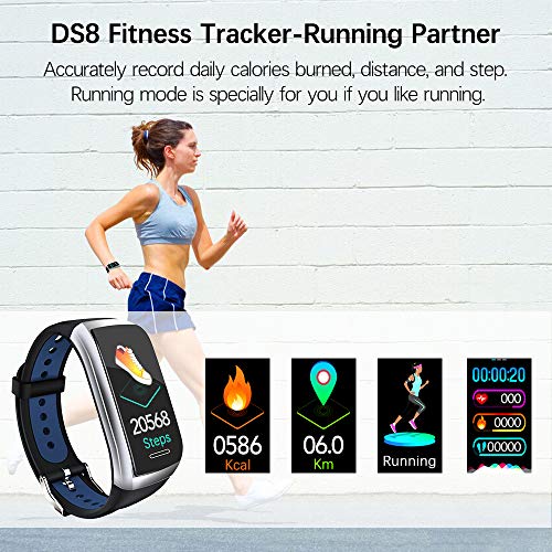 Fitness Tracker Watch, Activity Tracker with Heart Rate Monitor, 1.14'' Color Screen Fitness Watch with Blood Pressure Monitor Sleep Monitor, Pedometer Calories Counter Smart Watch (Blue)