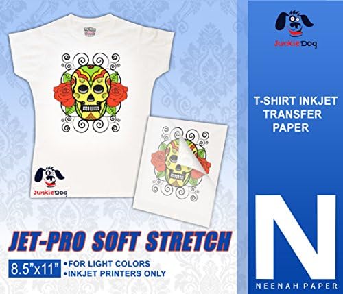 IRON ON INKJET HEAT TRANSFER PAPER NEENAH JETPRO SOFSTRETCH 2 PK 8.5 X 11"