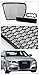 Topline Autopart Black RS RS-Sport Honeycomb Honey Mesh Bumper Grill Grille Logo Base 08-11 Audi A6 S6 C6