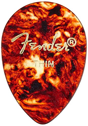Fender 358 Shape Classic Celluloid Picks (12 Pack) for electric guitar, acoustic guitar, mandolin, and bass