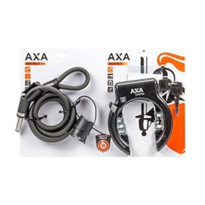 AXA Unisex – volwassenen Solid Plus fietsslot, zwart, one-size