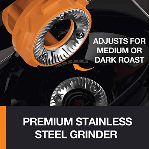 KRUPS KM550D50 Personal Café Grind Drip Maker Coffee Grinder, 4 cups