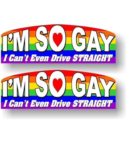 10 Autocollants Pare-chocs Arc-en-Ciel LGBT - Magnétiques, Étanches, Réfléchissants - Pour Voiture, Camion