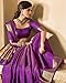 Shree Designer Sarees Women's Purple Kanchipuram Saree with Double Unstitched Blouse