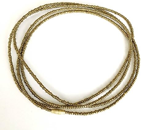 ngastore Gold African Waist Beads - Waist Beads - Belly Chain - Belly Beads - With Clasps