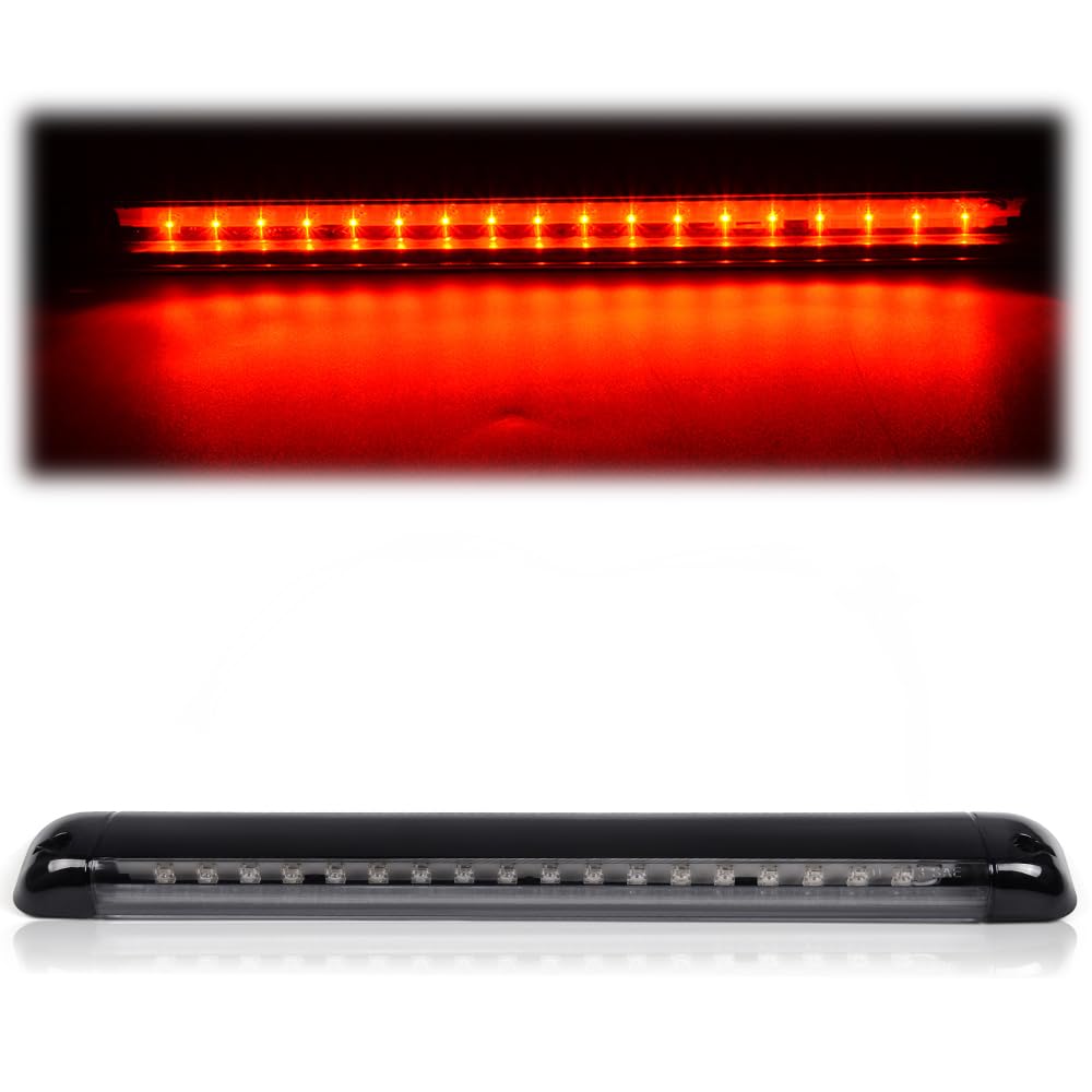 Photo 1 of CNNELL LED 3RD Third Brake Light Lamp Compatible with Chevy S10/Suburban Tahoe Yukon 1992 1993 1994 1995 1996 1997 1998 1999 2000 2001 2002 2003 2004,15145321,15755976,Clear lens Black Bottoms