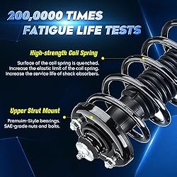 Front & Rear Strut Shock Assembly w/Coil Spring for