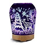 SUN-E Aromatherapy Oil Diffuser,100ML Essential Oil Ultrasonic Cool Mist Humidifier Waterless Auto Shut-off Perfect Gift With 3D 16 Color Changing Starburst LED Lights