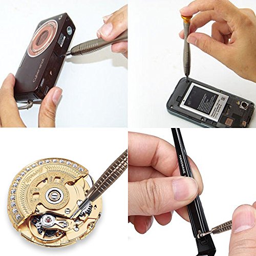 25 in 1 Screwdriver Set, Dayree Precision Pentalobe Torx Screwdriver Bit Set with Black Leather Case for Mobile Phone, Macbook, iPad, PC Laptop,Tablet, Electronic Workshops, Watch and Glasses