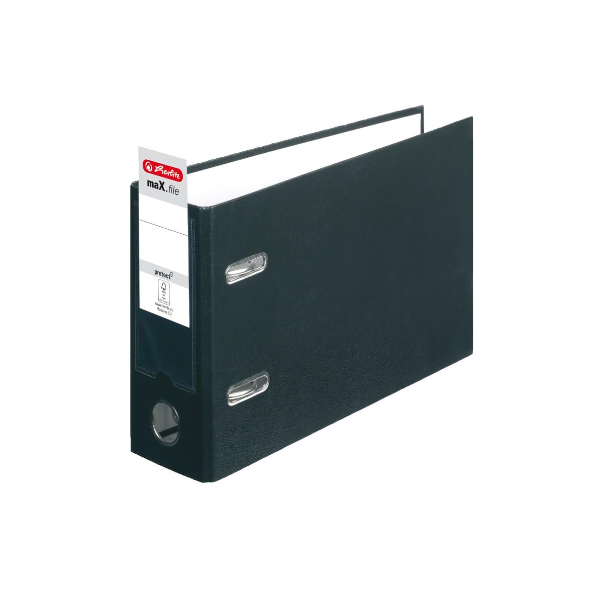 Herlitz max.file Protect A5 Oblong Lever Arch File - Black