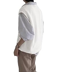Women's V Neck Sweater Vest Oversized Sleeveless