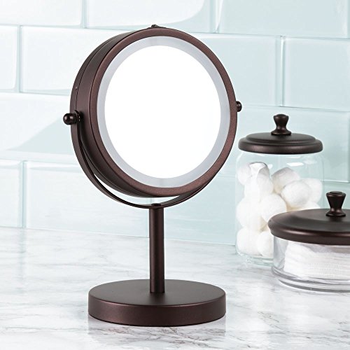 image for InterDesign Free-Standing Portable Double-Sided Bathroom Inch, Lighted
