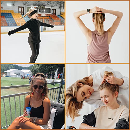 J.CARP 8Pcs Mixed color Hair Ties for Women Girls, Elastics Hair Bands Ponytail Holders, No Damage No Crease Hair Elastics, Perfect for Girls and Women with Thick or Curly Hair, Style 5