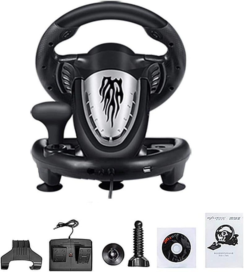 Rlorie Steering Wheel for PS4/PS3/PC, Force Feedback, Pedals, Driving Force – Pedal Gaming