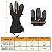 KRATARC Archery Gloves Finger Protector Youth Kids Shooting Hunting Arrow Bow for Boys Girls Protective Gear Accessories (Black (7~8Y/O))