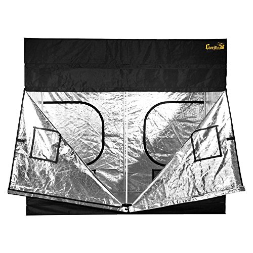 GORILLA GROW TENT HYDROPONIC GREENHOUSE GARDEN ROOM + TWIN CANARIES CHART & STAKES - 5' x 9'