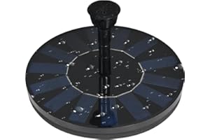OUISJYER Solar Bird Bath Fountain Pump, Outdoor Decor Solar Fountain Pump for Birdbath Ponds, Pool, Fish Tank, Aquarium, Garden