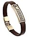 Hamoery Men Punk Alloy Leather Bracelet Cross Bracelet Bangle Wristband