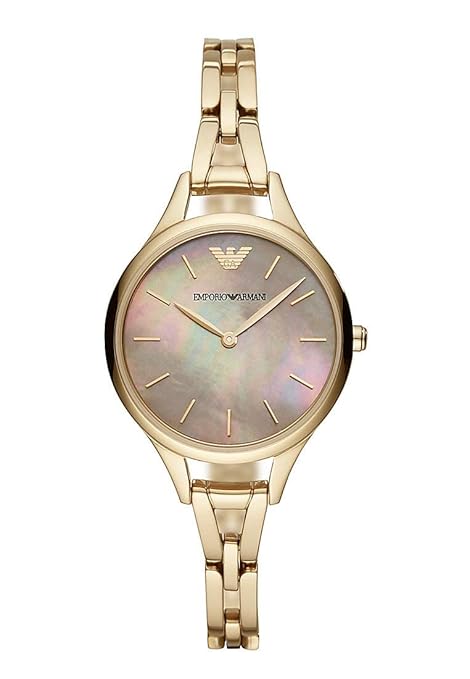 Emporio Armani Damen Analog Quarz Uhr mit Edelstahl Armband AR11140