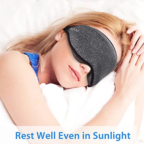 MZOO Luxury Sleep Mask for Back and Side Sleeper, 100 Block Out Light