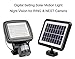 1000 Lumen - MicroSolar - 126 LED - Lithium Battery - Digitally Adjustable TIME & LUX with Button - Vertically and Horizontally Adjustable Light Fixture - Solar Motion Sensor Light