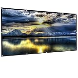 RELEE 120 inch Projector Screen 16:9 HD Foldable Anti-Crease Outdoor Indoor Portable Projection Movies Screen for Home Theater Support Double Sided Projection (120inch)