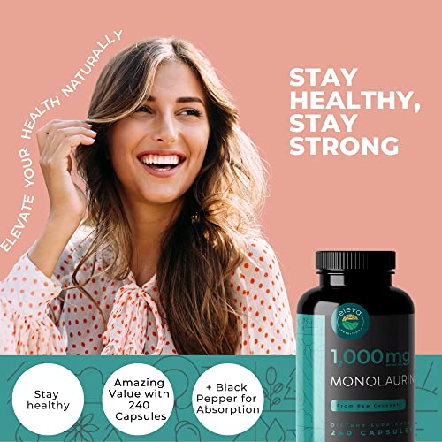 Monolaurin Capsules 1000 mg Monolaurin Supplements w/ Monoester