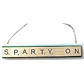 Sparty On Michigan Spartans Christmas Ornament Letters Tiles Craft