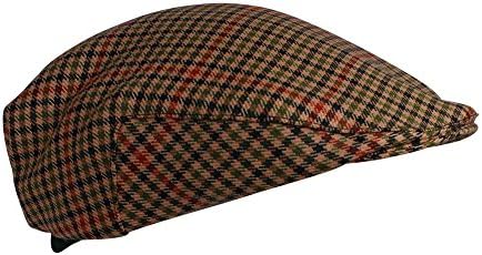 100% Pure New Wool Tweed Winter Wool Flat Cap - Glen Lomond Tweed