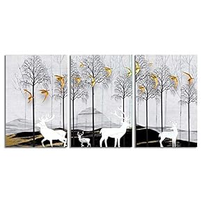 NWT Canvas Wall Art Abstract Forests Painting Artwork...
