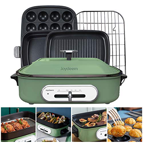 Joydeem Compact Hot Plate,Grill Indoor Hot Pot,Teppanyaki Grill