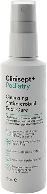 Clinisept Podiatry Spray 100ml Hypochlorous Acid Alcohol Free pH Neutral