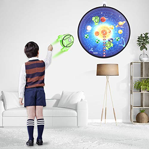 MagicWe Foam Axe Throwing Game Set for Kids and Adult with 2 Foam Axes 6 Hook and Loop Sticky Balls Safe Dart Board Games Toy to Play for Boys and Girls Competition Indoor Outdoor Birthday Party