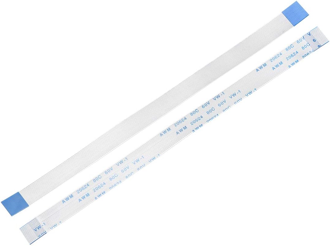 sourcing map Flexible Flat Cable, 16 Pins 0.5mm Pitch 150mm FPC FFC Flexible Ribbon Cable for LCD TV DVD Player Laptop 5Pcs (A Type)
