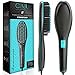 Caju Hair Straightener Ceramic Brush, Professional Electric Instant Heat Up Straightening Hot Comb for Silky Straight Hair, Frizz-Free, Top Quality Heat Resistant Coating Springy Bristles, Lcd Display