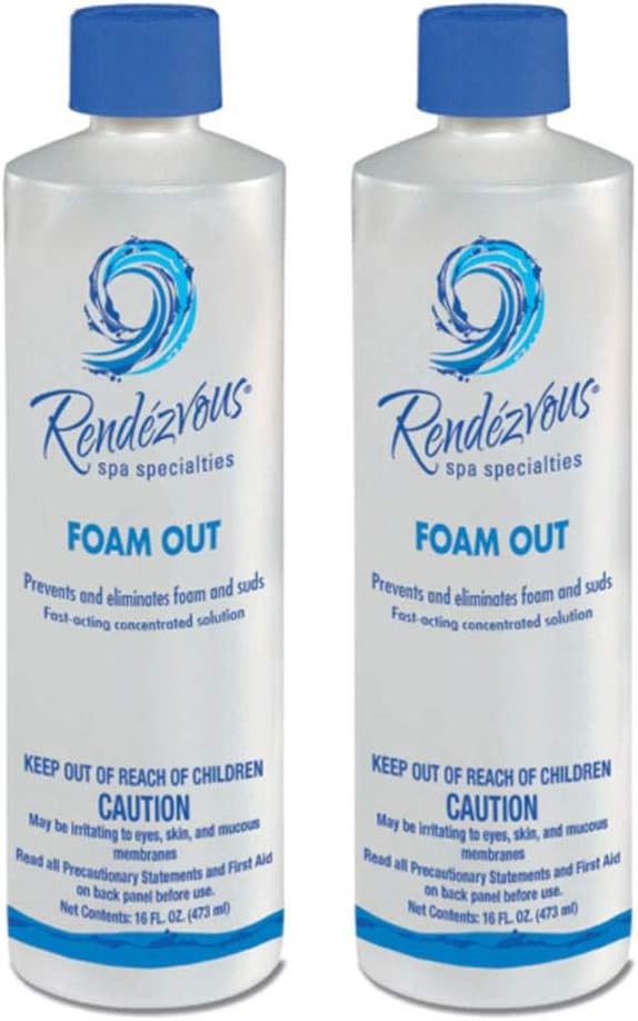 Rendezvous Spa Specialties Hot Tub Quick Foam Out Concentrated Solution (2 Pack)