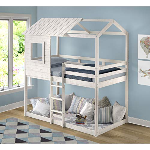 Deer Blind House Bunk Bed Twin Over Twin Bunk Bed for Kids, Toddler