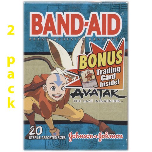 Aid Avatar The Last Airbender 20 Sterile Assorted Sizes + Bonus Trading Card Inside (381370056393)