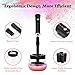 BEAUTY ONLINE Makeup Brush Cleaner Dryer Electric Automatic Cosmetic Brush Cleaning Device Tools Kit Machine Spinner 360º Rotation with 8 Rubber Fit All Size Brushes
